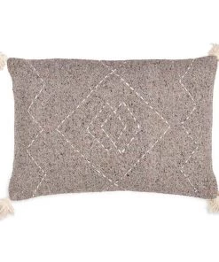 Nkuku Soft Furnishings Lamandi Recycled Cushion Cover - Grey