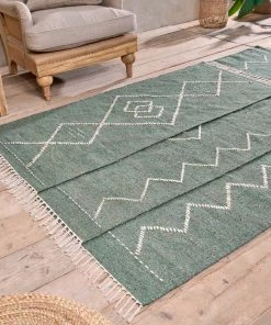 Nkuku Lamandi Recycled Rug - Moss