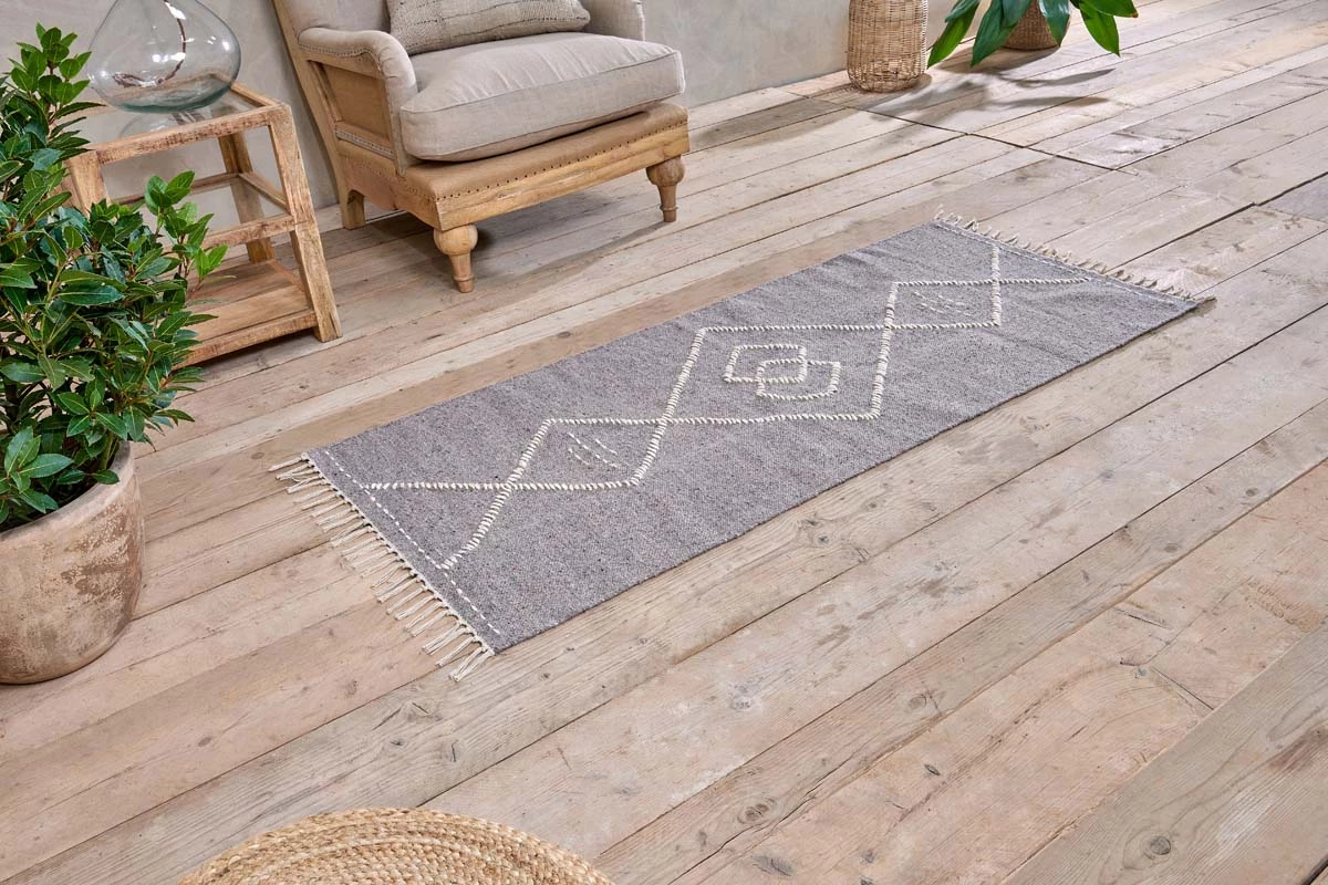 Nkuku Lamandi Recycled Runner - Grey Home Accessories 3 Nkuku Lamandi Recycled Runner - Grey Home Accessories