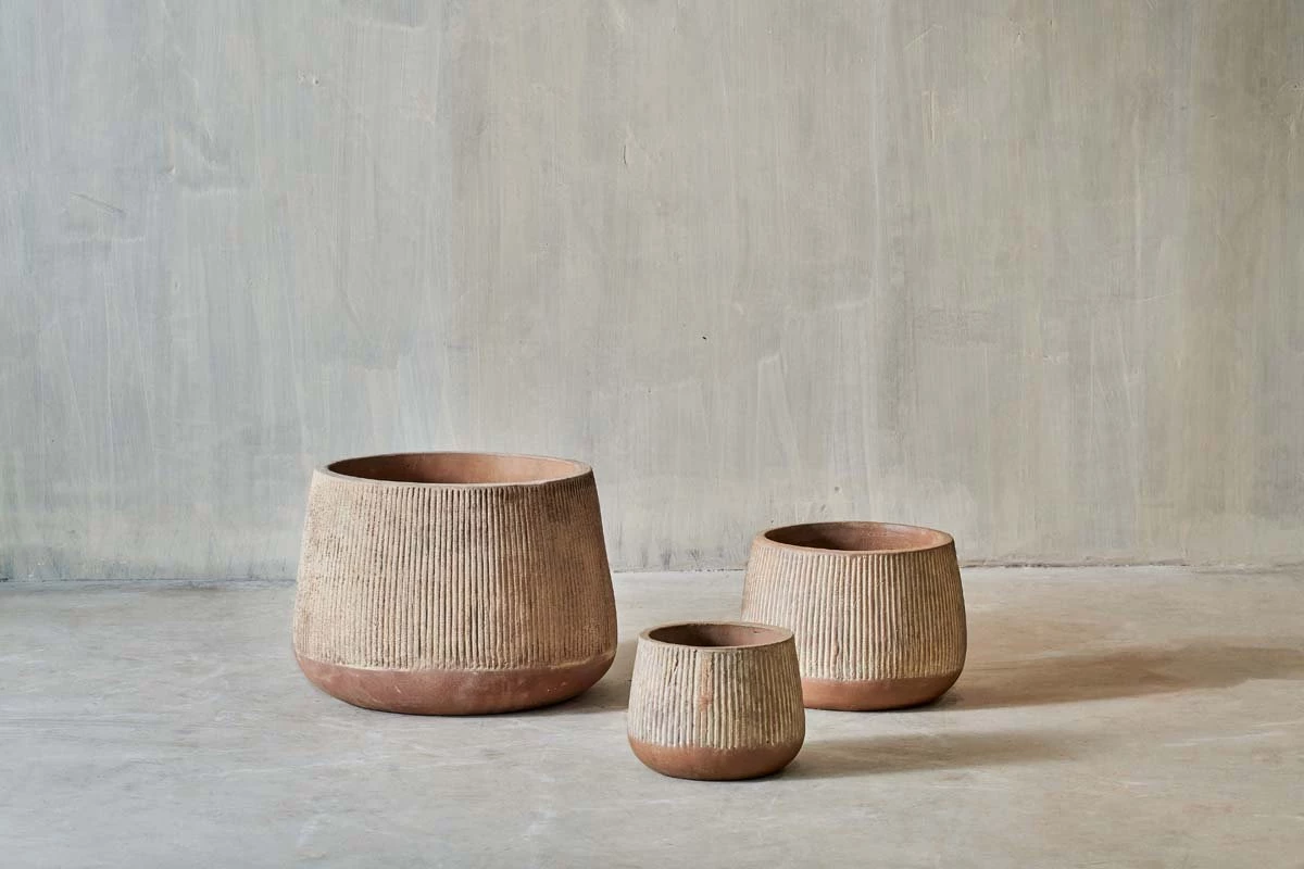 Nkuku Planters & Vases Large Wampu Wide Planter - Distressed Terracotta 6 Nkuku Planters & Vases Large Wampu Wide Planter - Distressed Terracotta