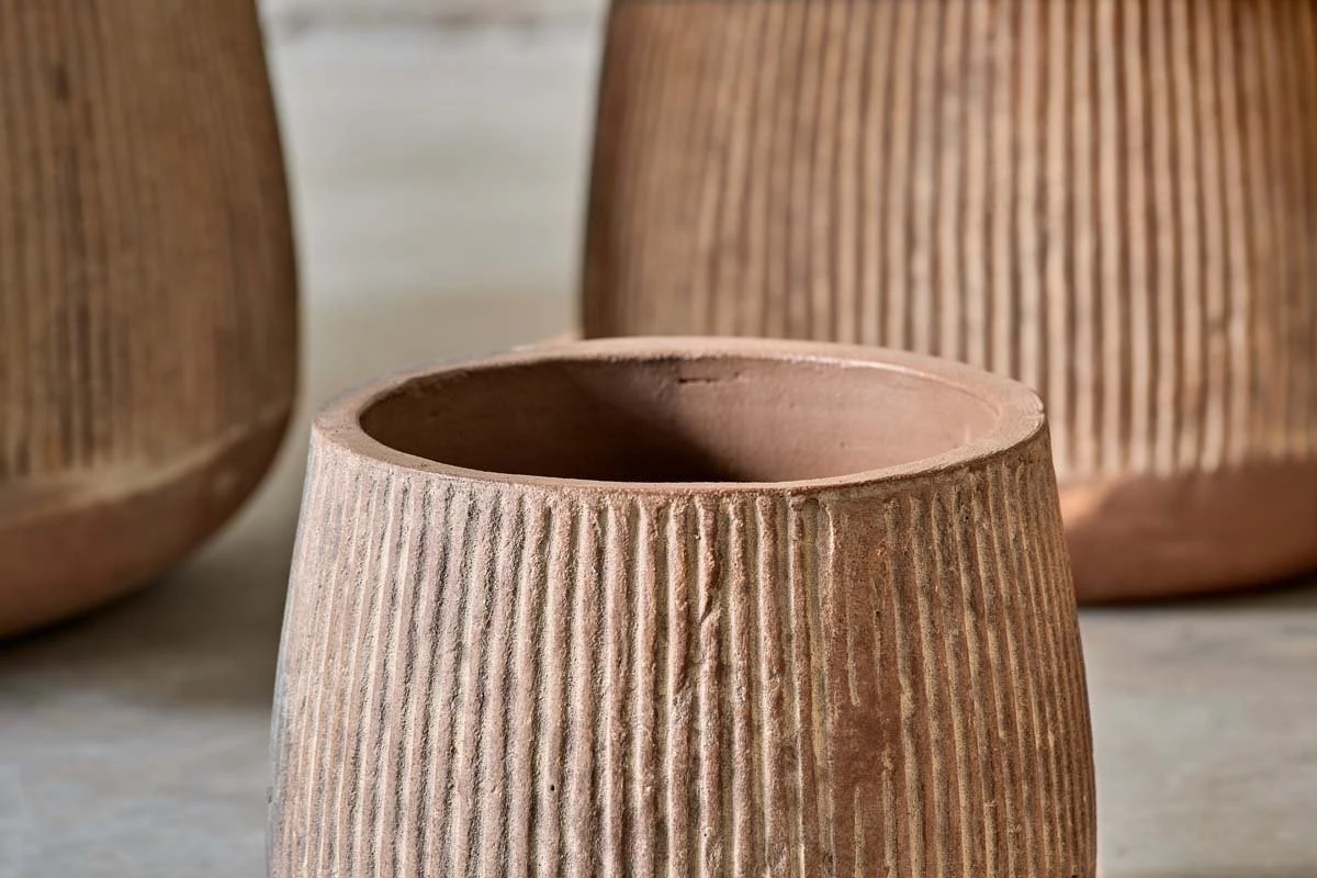 Nkuku Planters & Vases Large Wampu Wide Planter - Distressed Terracotta 9 Nkuku Planters & Vases Large Wampu Wide Planter - Distressed Terracotta