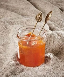 Nkuku Tableware Leaf Spoon Gift Set - Antique Brass (Set Of 2)