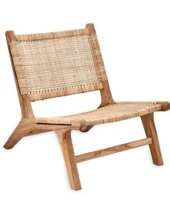 Nkuku Madrisana Acacia & Rattan Woven Chair
