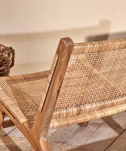 Nkuku Madrisana Acacia & Rattan Woven Chair