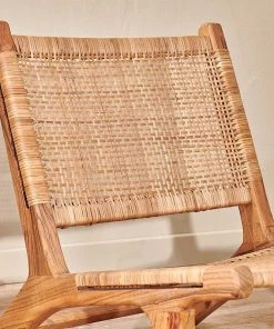 Nkuku Madrisana Acacia & Rattan Woven Chair