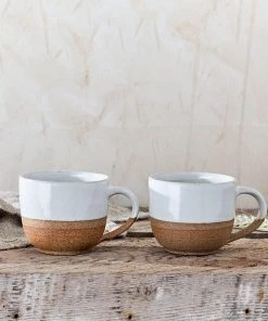 Nkuku Tableware Mali Coffee Mug - White (Set Of 2)