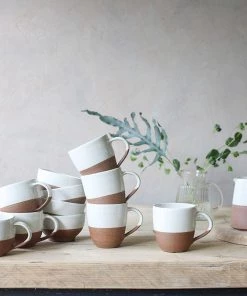 Nkuku Tableware Mali Coffee Mug - White (Set Of 2)