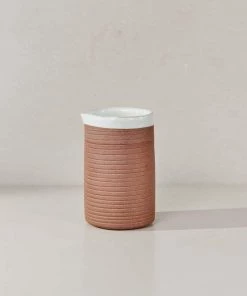 Nkuku Tableware Mali Ribbed Jug - White