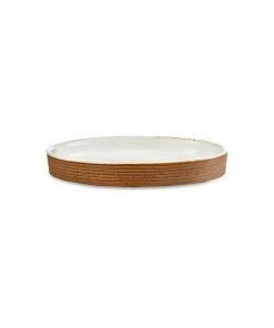 Nkuku Serveware Mali Ribbed Tray - White
