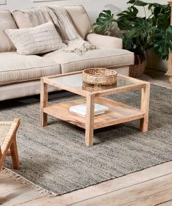 Nkuku Manado Jute & Cotton Rug - Indigo