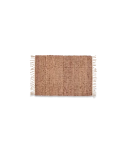 Nkuku Manado Jute & Cotton Rug - Rust