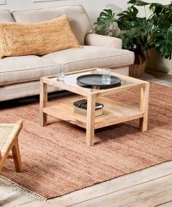 Nkuku Manado Jute & Cotton Rug - Rust
