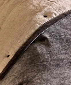 Nkuku Mandawa Velvet Bedspread - Charcoal Home Accessories