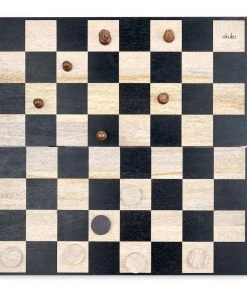 Nkuku Eco-Friendly Gifts Mango Wood Chess & Draughts