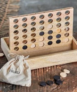 Nkuku Eco-Friendly Gifts Mango Wood Row Of Four