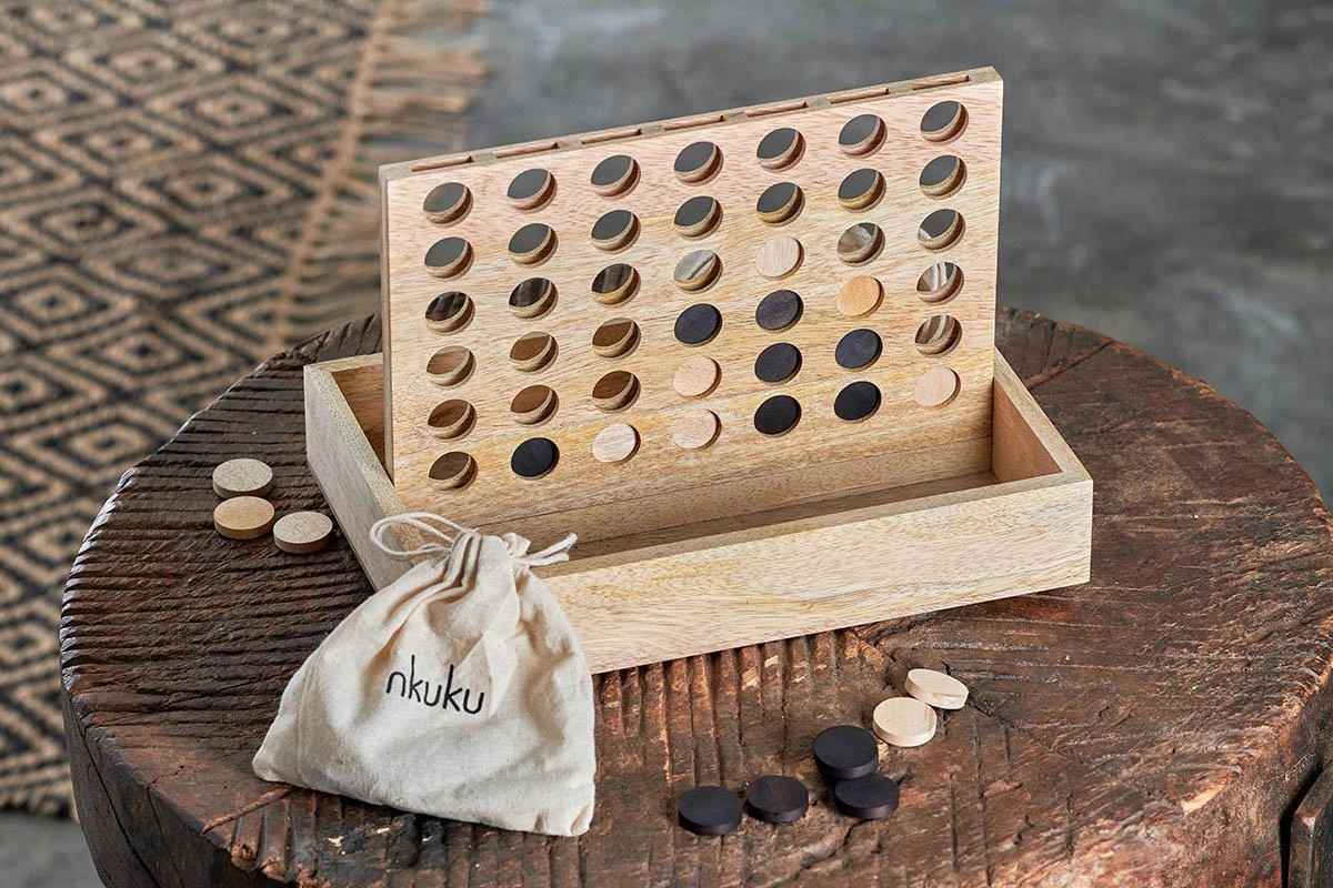 Nkuku Eco-Friendly Gifts Mango Wood Row Of Four 3 Nkuku Eco-Friendly Gifts Mango Wood Row Of Four