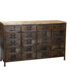 Nkuku Mansu Iron & Mango Wood Cabinet Large