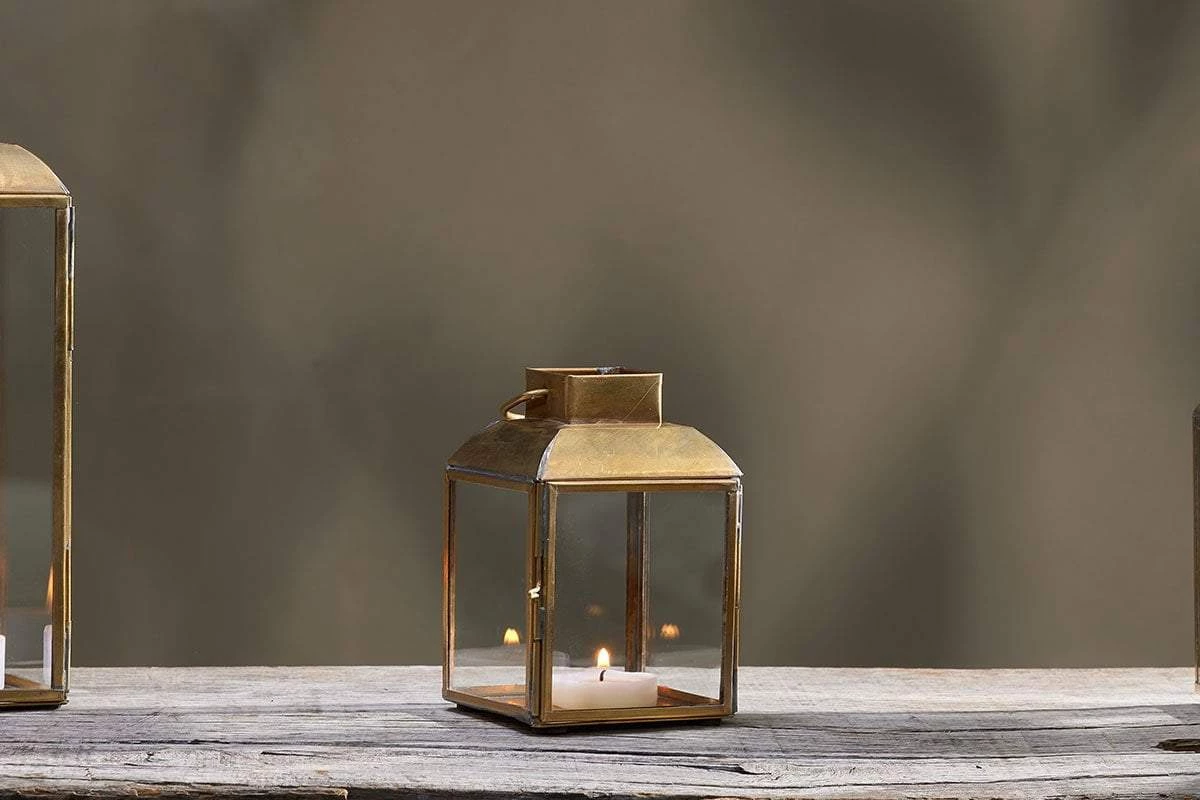 Nkuku Maro Brass Lantern - Small Home Accessories 3 Nkuku Maro Brass Lantern - Small Home Accessories