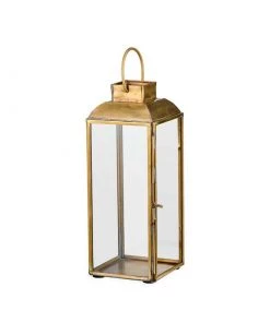 Nkuku Maro Brass Lantern - Tall Home Accessories