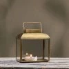 Nkuku Maro Brass Lantern - Wide Home Accessories