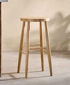 Nkuku New Arrivals Mengwi Round Bar Stool