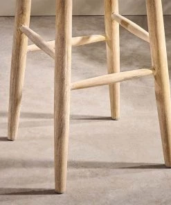 Nkuku New Arrivals Mengwi Round Bar Stool