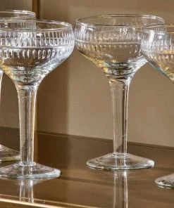 Nkuku Tableware Mila Champagne Glass - Clear (Set Of 4)
