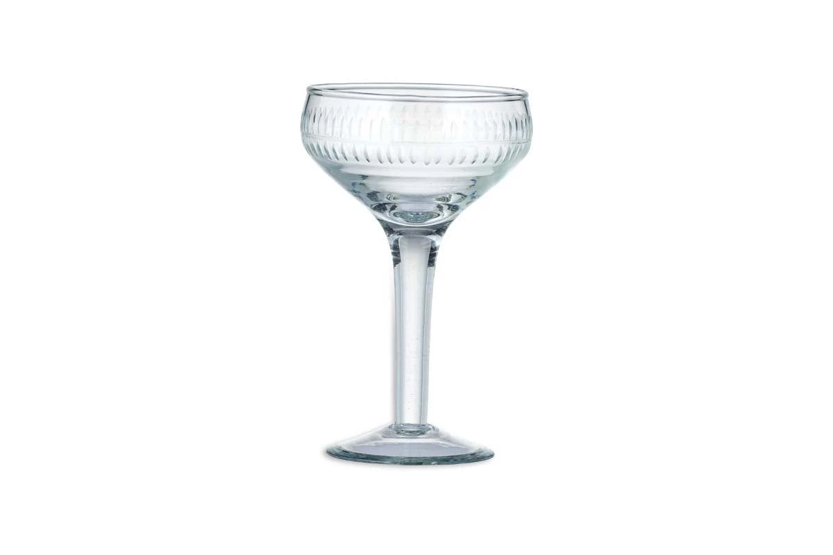 Nkuku Tableware Mila Champagne Glass - Clear (Set Of 4) 5 Nkuku Tableware Mila Champagne Glass - Clear (Set Of 4)