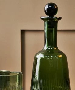Nkuku Tableware Mila Decanter - Dark Emerald