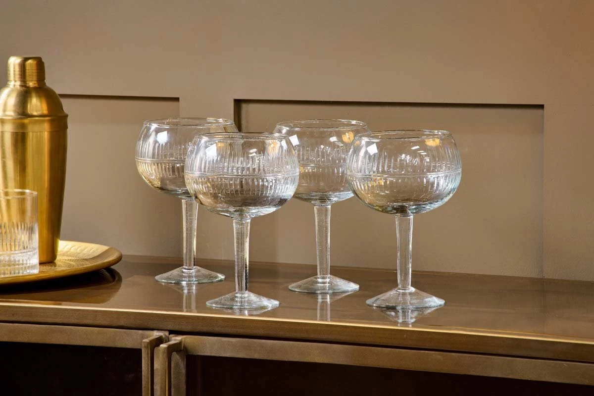 Nkuku Tableware Mila Gin Glass - Clear (Set Of 2) 3 Nkuku Tableware Mila Gin Glass - Clear (Set Of 2)