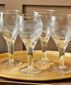 Nkuku Mila Wine Glass - Clear (Set Of 4) Tableware