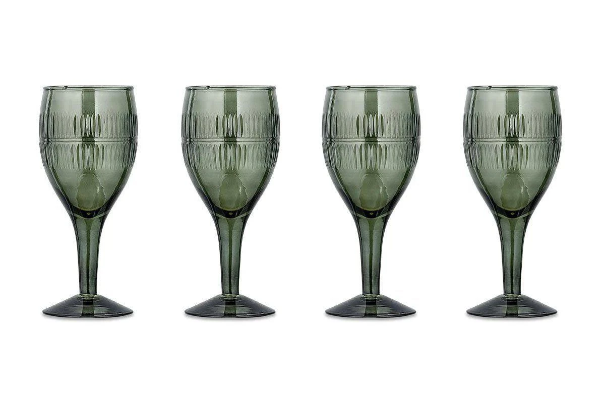 Nkuku Tableware Mila Wine Glass - Dark Emerald (Set Of 4) 5 Nkuku Tableware Mila Wine Glass - Dark Emerald (Set Of 4)