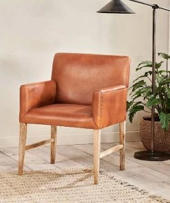 Nkuku Mirzapur Leather Desk Chair