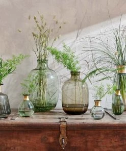 Nkuku Miza Glass Vase - Green