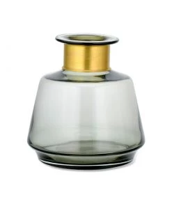 Nkuku Miza Glass Vase - Smoke
