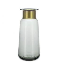 Nkuku Miza Glass Vase - Smoke