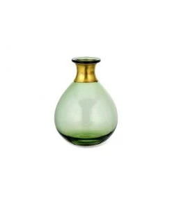 Nkuku Miza Mini Glass Vase - Green