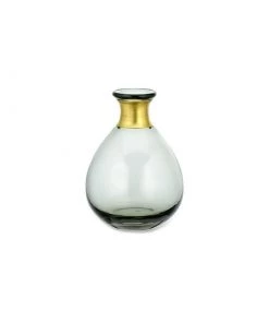 Nkuku Miza Mini Glass Vase - Smoke