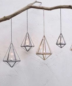 Nkuku Home Accessories Mokomo Hanging Lantern - Brass