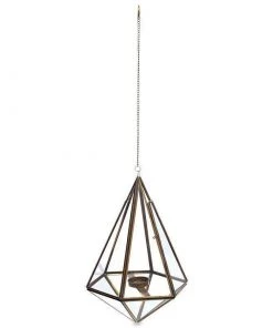 Nkuku Home Accessories Mokomo Hanging Lantern - Brass