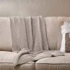 Nkuku Moss Stitch Cotton Throw - Stone Home Accessories 2 Nkuku Moss Stitch Cotton Throw - Stone Home Accessories