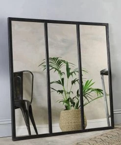 Nkuku Home Accessories Murzu Square Iron Mirror