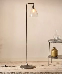 Nkuku New Arrivals Muturi Glass Floor Lamp - Aged Bronze