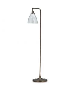 Nkuku New Arrivals Muturi Glass Floor Lamp - Aged Bronze