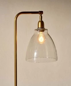 Nkuku Muturi Glass Floor Lamp - Antique Brass New Arrivals