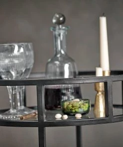 Nkuku Living Room Nakuru Iron & Glass Drinks Table