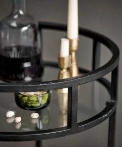 Nkuku Living Room Nakuru Iron & Glass Drinks Table