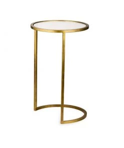 Nkuku Nakuru Iron & Glass Side Table Set - Brass