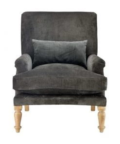 Nkuku Nalla Velvet Armchair - Moss Living Room