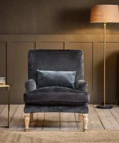 Nkuku Nalla Velvet Armchair - Moss Living Room